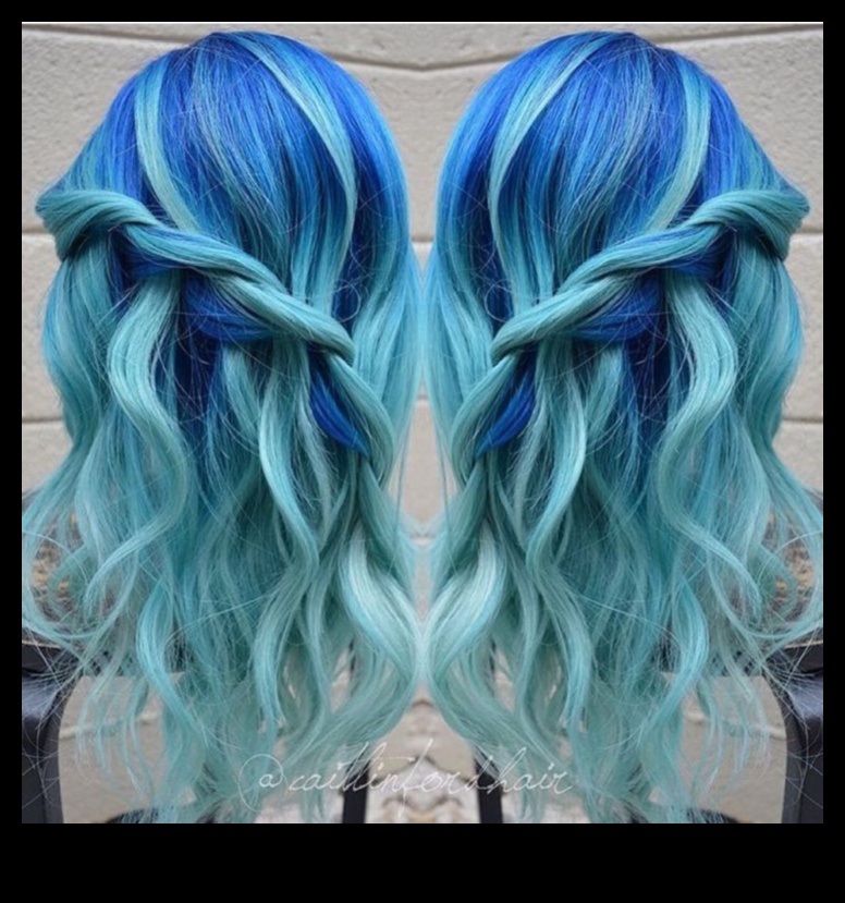 זוהר קרחוני: רעיונות לצבע שיער כחול מגניב וקפוא לחורף